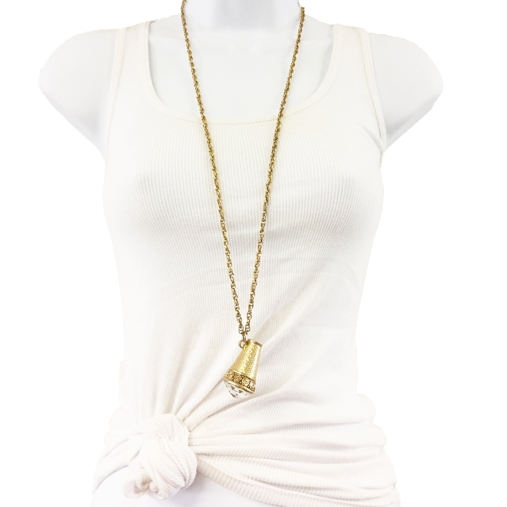 1928 Jewelry Gold Tone Kaleidoscope Necklace